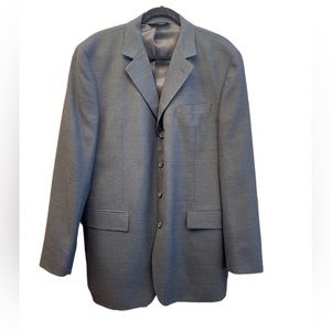 Black vintage baracuta soft wool silk lined blazer suit jacket 42R